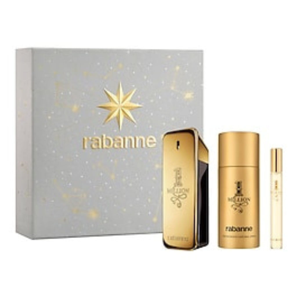 PACO RABANNE ONE MILLION EDT 100 ml + Deodorante Spay 150 ml + Profumo da viaggio 10 ml Set Regalo