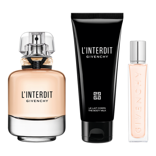 GIVENCHY L'INTERDIT EDP 80 ml + Lozione Corpo 75 ml + Profumo da viaggio 12,5 ml Set Regalo