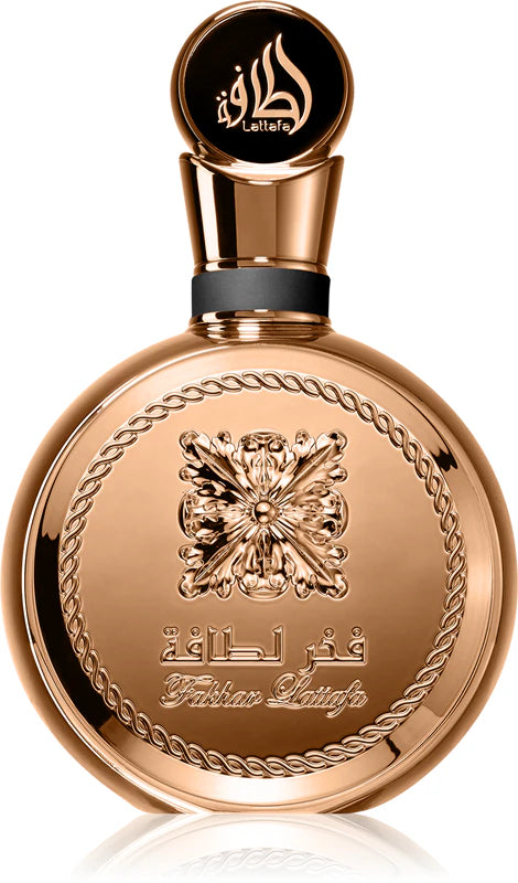 "Flacone Lattafa Fakhar EDP 100ml - Fragranza maschile orientale Dubai"