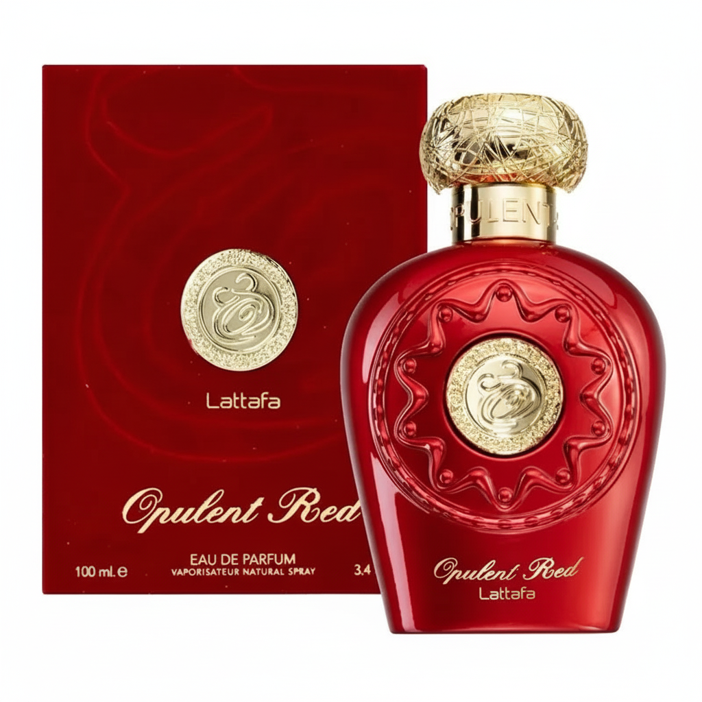 Lattafa Opulent Red con packaging ottimizzato per Shopify