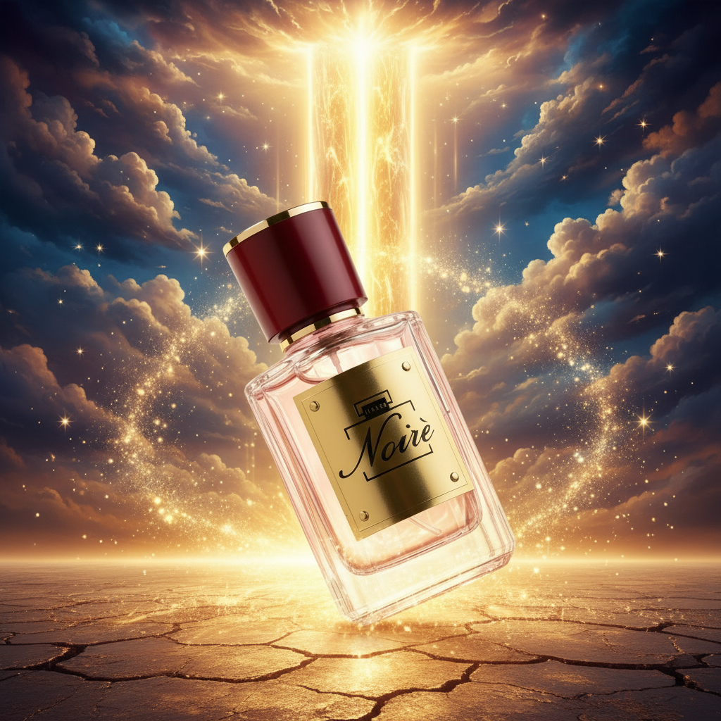 Profumo Noiré con luce celeste