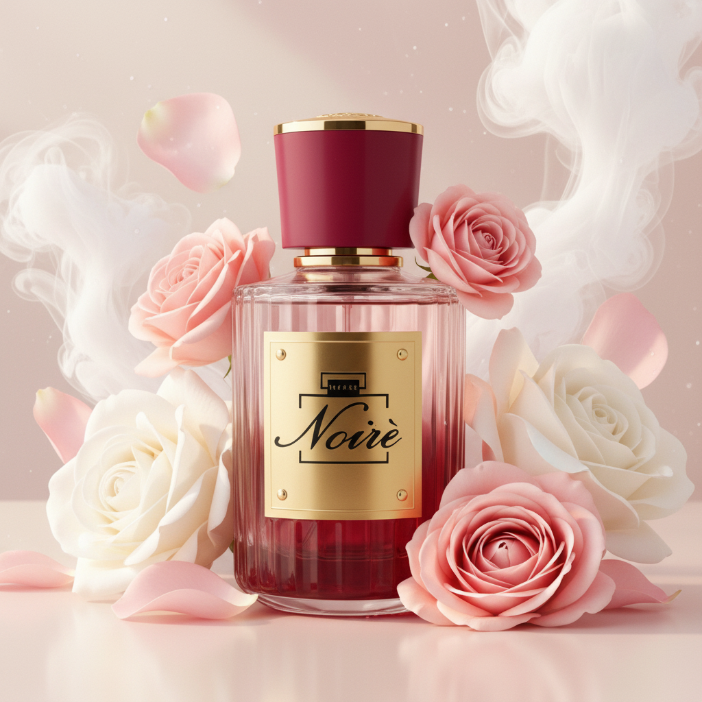Profumo Noiré rosa e muschio bianco